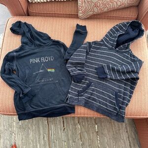 Junk Food Clothing Pink Floyd Kids Hoodie- & Navy striped GAP hoodie
